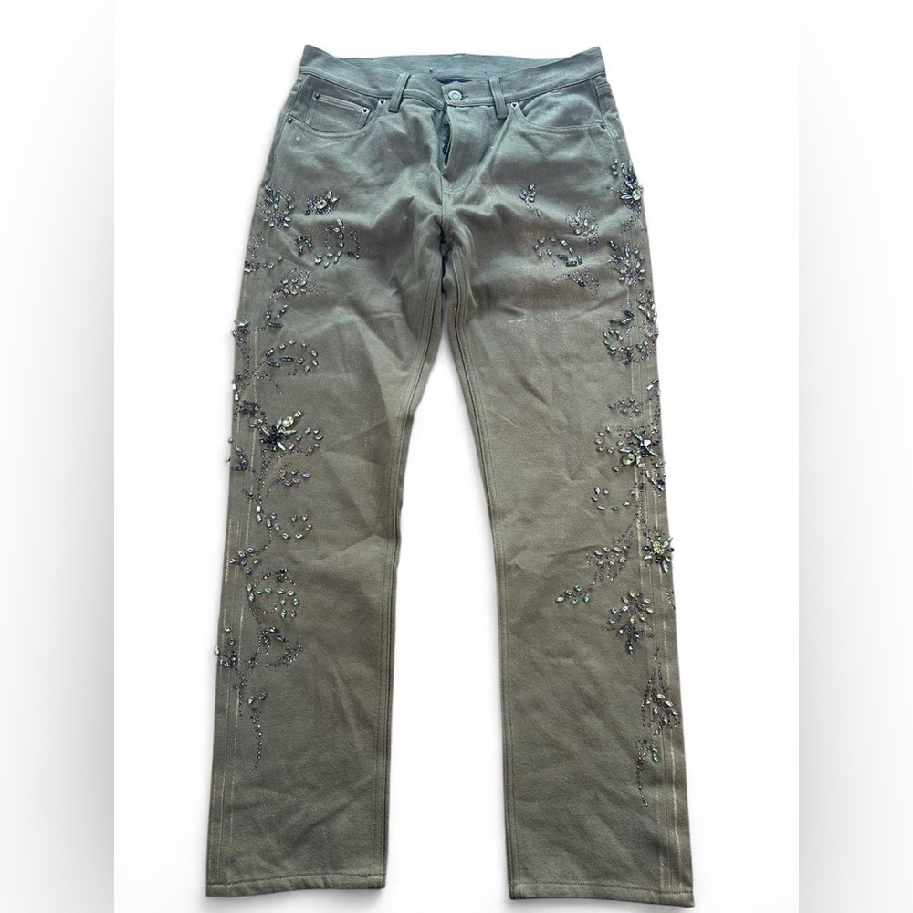 Ralph Lauren Purple Label Embellished 750‎ Straight Ankle Jeans Size 30.5x27.5
